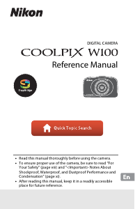 Manual Nikon Coolpix W100 Digital Camera
