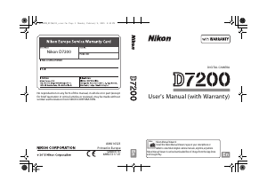 Manual Nikon D7200 Digital Camera