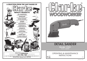 Handleiding Clarke CDS 1 Deltaschuurmachine