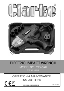 Handleiding Clarke CEW 520 Slagmoersleutel