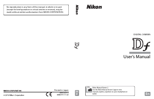 Manual Nikon Df Digital Camera