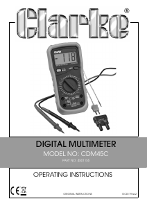 Handleiding Clarke CDM 45C Multimeter