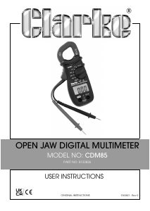 Handleiding Clarke CDM 85 Multimeter