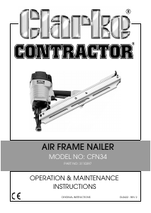 Manual Clarke CFN 34 Nail Gun