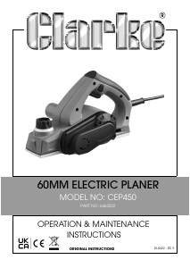 Handleiding Clarke CEP 450 Schaafmachine