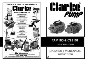 Handleiding Clarke CEB 101 Waterpomp