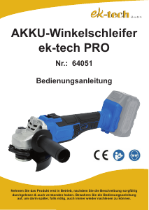 Bedienungsanleitung EK-Tech 64051 Winkelschleifer