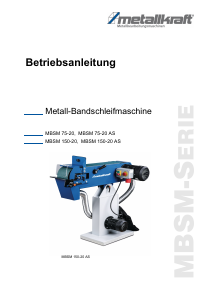 Bedienungsanleitung Metallkraft MBSM 150-20 AS Bandschleifer