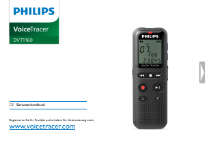 Bedienungsanleitung Philips DVT1160 VoiceTracer Diktiergerät