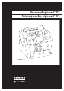 Bedienungsanleitung Ratiotec T 575 Banknotenzähler