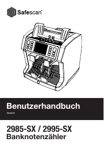 Bedienungsanleitung Safescan 2995-SX Banknotenzähler