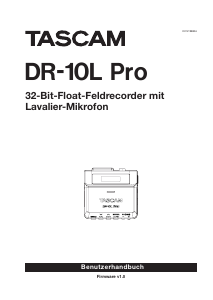 Bedienungsanleitung Tascam DR-10L Pro Diktiergerät