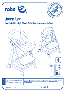 Hướng dẫn sử dụng Roba 75063 Born Up Ghế cao cho bé