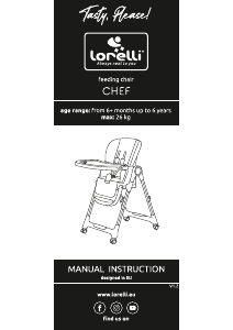 Handleiding Lorelli Chef Kinderstoel