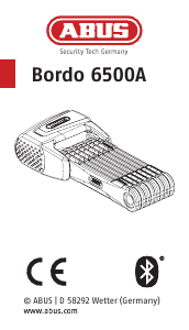 Bedienungsanleitung Abus BORDO 6500A Fahrradschloss