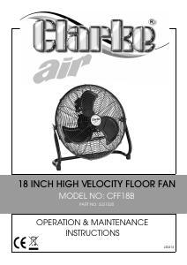 Handleiding Clarke CFF 18B Ventilator