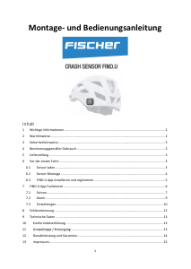 Bedienungsanleitung Fischer Crash-Sensor FindU Fahrradhelm
