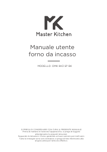 Manuale Master Kitchen OMK 8K3 SP BK Forno
