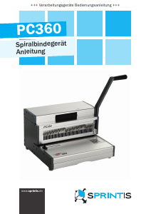 Bedienungsanleitung Sprintis PC360 Bindegerät