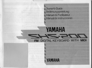 Handleiding Yamaha SHS-200 Keyboard