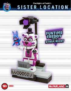 Manual McFarlane set 12683 Five Nights at Freddys Funtime Freddy with stage right