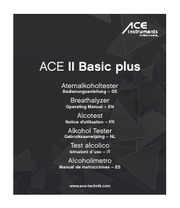 Handleiding ACE II Basic Plus Alcoholtester