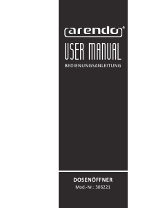 Manuale Arendo 306221 Apriscatole