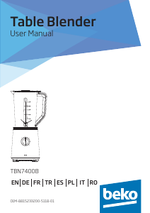 Instrukcja BEKO TBN7400B Blender