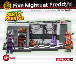 Manual McFarlane set 12697 Five Nights at Freddys Parts service