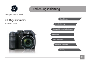 Bedienungsanleitung GE X500 Digitalkamera