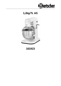 Handleiding Bartscher 1.2kg/7L AS Standmixer