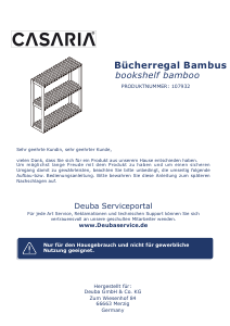 Bedienungsanleitung Casaria 107932 Bamboo Bücherregal