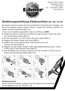 Bedienungsanleitung Filmer 43.123 Fahrradschloss