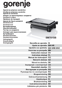 Handleiding Gorenje SM701SB Contactgrill