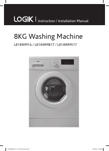 Manual Logik L814WM16 Washing Machine