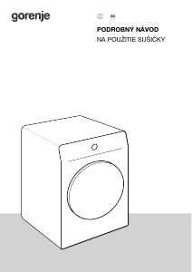 Návod Gorenje D2NA83SW/CZ Sušička