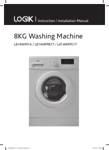 Manual Logik L814WMB17 Washing Machine