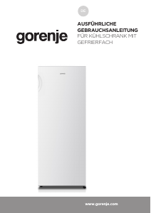 Bedienungsanleitung Gorenje F514EW5 Gefrierschrank
