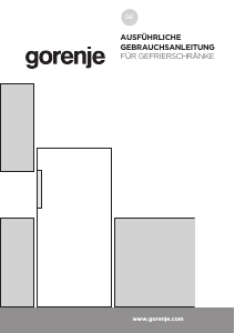 Bedienungsanleitung Gorenje F49CPW Gefrierschrank