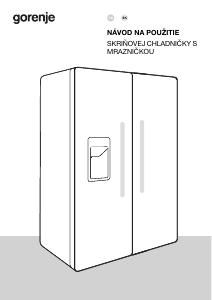 Návod Gorenje NRR9185ESBXL Chladnička s mrazničkou