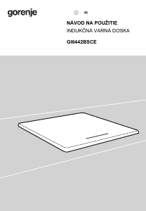 Návod Gorenje GI6442BSCE Pánt