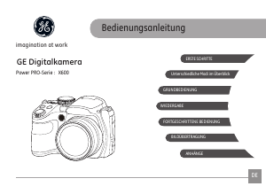 Bedienungsanleitung GE X600 Digitalkamera