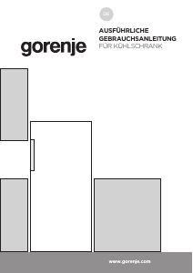 Bedienungsanleitung Gorenje R49CPW Kühlschrank