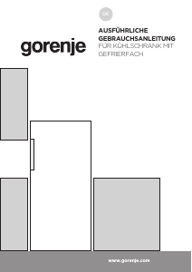 Bedienungsanleitung Gorenje RB49CPW Kühlschrank