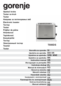 Handleiding Gorenje T800DS Broodrooster