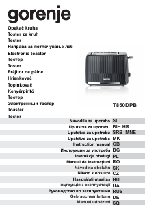 Handleiding Gorenje T850DPB Broodrooster