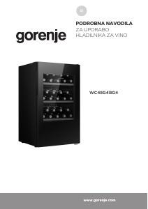 Priročnik Gorenje WC48G4BG4 Omara za vino