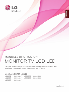 Manuale LG M2380DB Monitor LCD