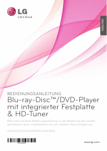 Bedienungsanleitung LG HR922S Blu-ray player