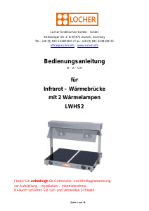 Bedienungsanleitung Locher LWHS2 Buffetwärmer